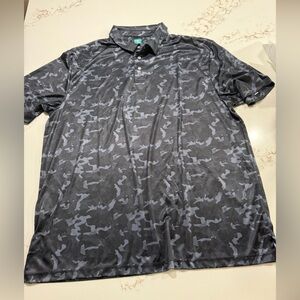 PGA Pro tour Men's Black Camouflage Polo Shirt